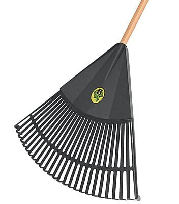 Plastic leaf rake, 26 teeth - 120cm handle