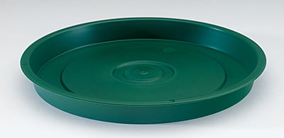 Round saucer 30cm Terra/White/Green