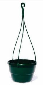 Plastic hanging basket 20cm Green/White