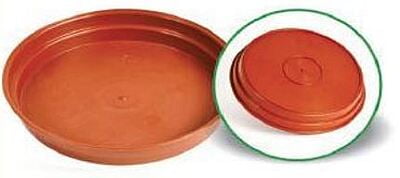 Round plastic saucer 12-15cm  Terracotta