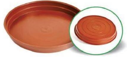 Round plastic saucer 18-20cm  Terracotta