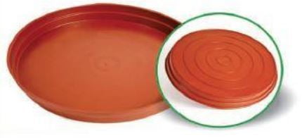 Round plastic saucer 25-30cm  Terracotta