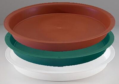 Round saucer 35cm Terra/White/Green