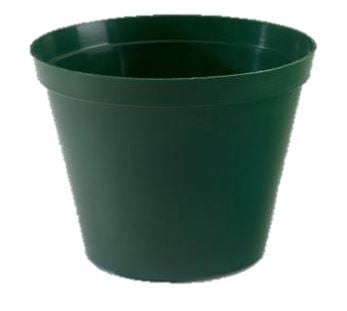 Round plastic pot - Green/White/Gray 10cm