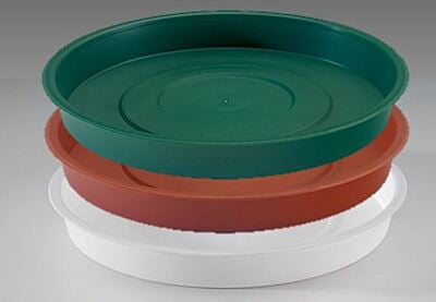 Round saucer 25cm Terra/White/Green