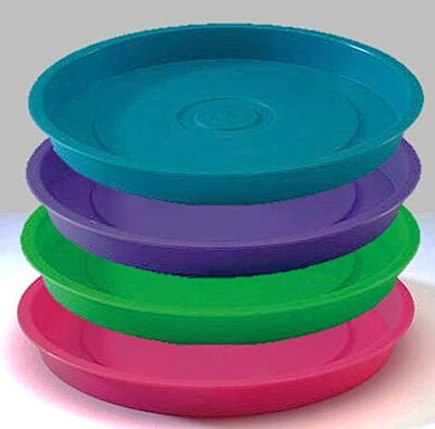 Round saucer 30cm Purple/Lime/Pink/Turquoise