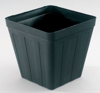 Square pot 8cm Black