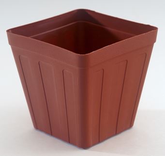 Square pot 8cm Terra