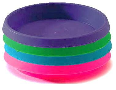 Round saucer 10cm Purple/Lime/Pink/Turquoise