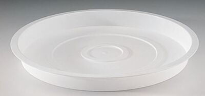 Round saucer 43cm Terra/White/Green